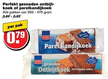 Aanbiedingen Perfekt gesneden ontbijtkoek of parelkandijkoek - Perfekt - Geldig van 12/04/2017 tot 18/04/2017 bij Hoogvliet