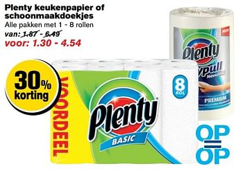 Aanbiedingen Plenty keukenpapier of schoonmaakdoekjes - Plenty - Geldig van 12/04/2017 tot 18/04/2017 bij Hoogvliet