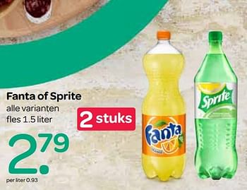 Aanbiedingen Fanta of sprite - The Coca Cola Company - Geldig van 12/04/2017 tot 19/04/2017 bij Attent