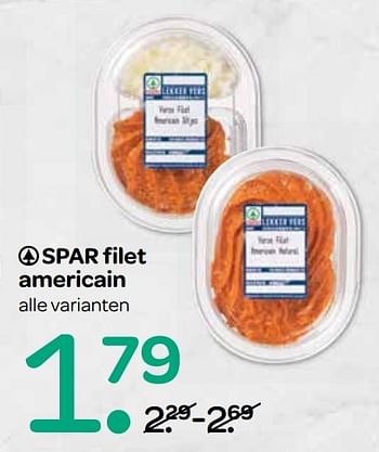 Aanbiedingen Spar filet americain - Spar - Geldig van 06/04/2017 tot 19/04/2017 bij Spar