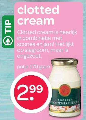 Aanbiedingen Clotted cream - Huismerk - Spar  - Geldig van 06/04/2017 tot 19/04/2017 bij Spar