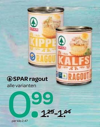 Aanbiedingen Spar ragout - Spar - Geldig van 06/04/2017 tot 19/04/2017 bij Spar