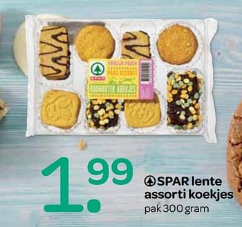 Aanbiedingen Spar lente assorti koekjes - Spar - Geldig van 06/04/2017 tot 19/04/2017 bij Spar