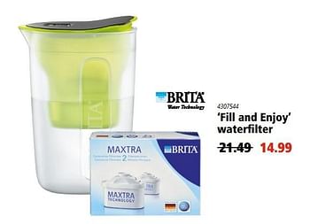 Aanbiedingen Fill and enjoy waterfilter - Brita - Geldig van 06/04/2017 tot 19/04/2017 bij Marskramer