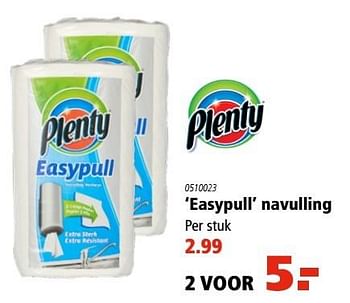 Aanbiedingen Easypull navulling - Plenty - Geldig van 06/04/2017 tot 19/04/2017 bij Marskramer