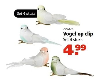 Aanbiedingen Vogel op clip - Huismerk - Marskramer - Geldig van 06/04/2017 tot 19/04/2017 bij Marskramer