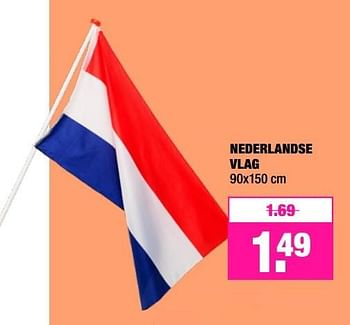 Aanbiedingen Nederlandse vlag - Huismerk - Big Bazar - Geldig van 16/04/2017 tot 23/04/2017 bij Big Bazar