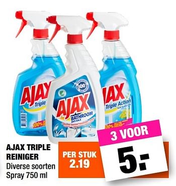 Aanbiedingen Ajax triple reiniger - Ajax - Geldig van 16/04/2017 tot 23/04/2017 bij Big Bazar