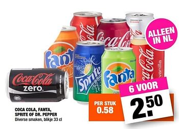 Aanbiedingen Coca cola, fanta, sprite of dr. pepper - The Coca Cola Company - Geldig van 16/04/2017 tot 23/04/2017 bij Big Bazar