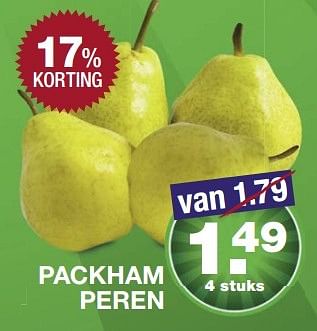 Aanbiedingen Packham peren - Huismerk - Aldi - Geldig van 16/04/2017 tot 22/04/2017 bij Aldi