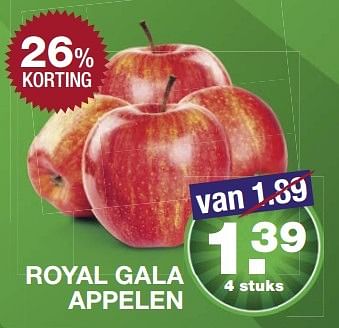 Aanbiedingen Royal gala appelen - Huismerk - Aldi - Geldig van 16/04/2017 tot 22/04/2017 bij Aldi