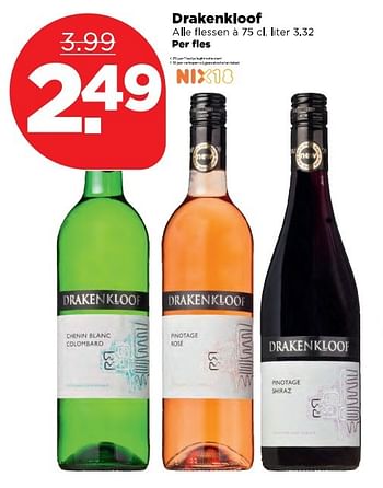 Aanbiedingen Drakenkloof - Rode wijnen - Geldig van 16/04/2017 tot 22/04/2017 bij Plus