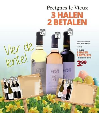 Aanbiedingen Reserve du domaine blanc, rosé of rouge - Witte wijnen - Geldig van 10/04/2017 tot 22/04/2017 bij Mitra