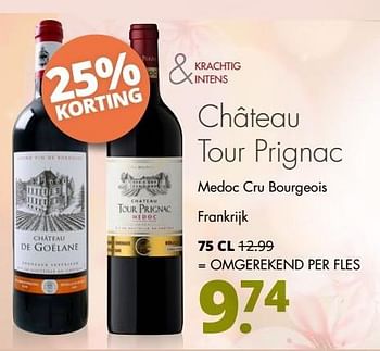 Aanbiedingen Château tour prignac medoc cru bourgeois - Rode wijnen - Geldig van 10/04/2017 tot 22/04/2017 bij Mitra