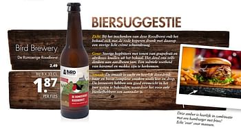 Aanbiedingen Bird brewery de rumoerige roodborst - Bird Brewery - Geldig van 10/04/2017 tot 22/04/2017 bij Mitra