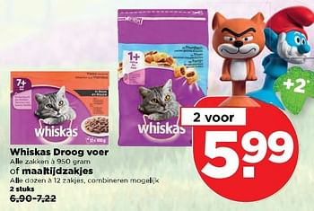 Aanbiedingen Whiskas droog voer of maaltijdzakjes - Whiskas - Geldig van 16/04/2017 tot 22/04/2017 bij Plus