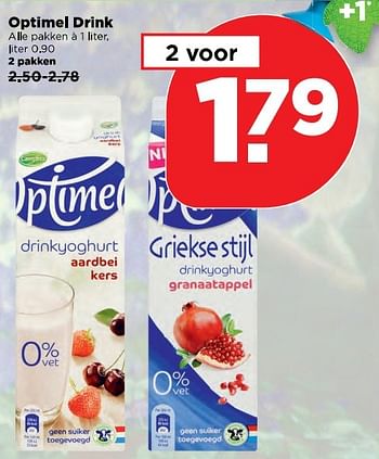 Aanbiedingen Optimel drink - Optimel - Geldig van 16/04/2017 tot 22/04/2017 bij Plus