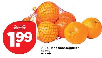 Aanbiedingen Plus handsinaasappelen - Huismerk - Plus - Geldig van 16/04/2017 tot 22/04/2017 bij Plus