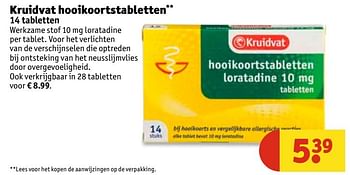 Aanbiedingen Hooikoortstabletten - Huismerk - Kruidvat - Geldig van 11/04/2017 tot 23/04/2017 bij Kruidvat