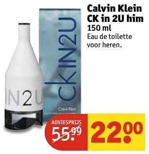 Aanbiedingen Calvin klein ck in 2u him - Calvin Klein - Geldig van 11/04/2017 tot 23/04/2017 bij Kruidvat