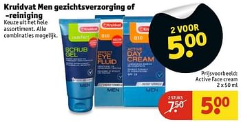 Aanbiedingen Active face cream - Huismerk - Kruidvat - Geldig van 11/04/2017 tot 23/04/2017 bij Kruidvat