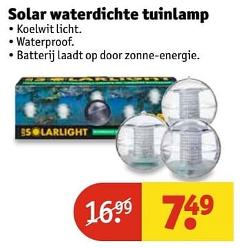 Aanbiedingen Solar waterdichte tuinlamp - Huismerk - Kruidvat - Geldig van 11/04/2017 tot 23/04/2017 bij Kruidvat