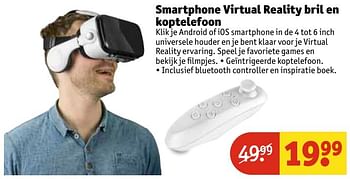 Aanbiedingen Smartphone virtual reality bril en koptelefoon - Huismerk - Kruidvat - Geldig van 11/04/2017 tot 23/04/2017 bij Kruidvat