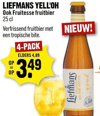 Aanbiedingen Liefmans yell`oh ook fruitesse fruitbier - Liefmans - Geldig van 16/04/2017 tot 22/04/2017 bij Dirk III