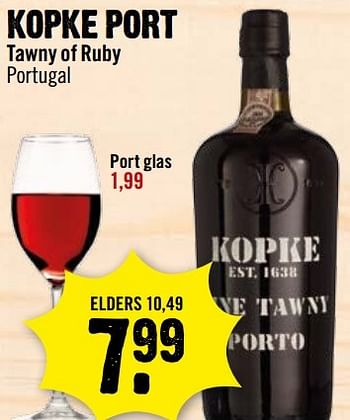 Aanbiedingen Kopke port tawny of ruby - Kopke - Geldig van 16/04/2017 tot 22/04/2017 bij Dirk III