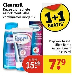 Aanbiedingen Ultra rapid action cream - Clearasil  - Geldig van 11/04/2017 tot 23/04/2017 bij Kruidvat
