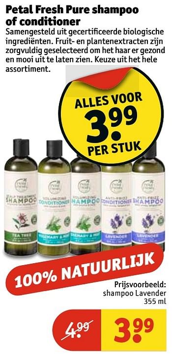 Aanbiedingen Shampoo lavender - Petal Fresh - Geldig van 11/04/2017 tot 23/04/2017 bij Kruidvat