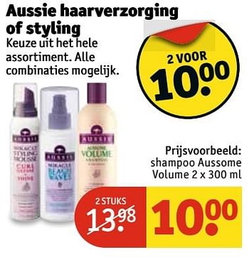 Aanbiedingen Shampoo aussome volume - Aussie - Geldig van 11/04/2017 tot 23/04/2017 bij Kruidvat