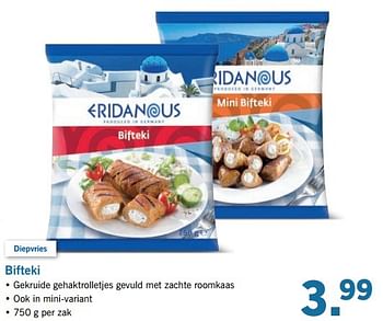 Aanbiedingen Bifteki - Eridanous - Geldig van 17/04/2017 tot 22/04/2017 bij Lidl