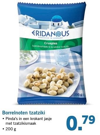 Aanbiedingen Borrelnoten tzatziki - Eridanous - Geldig van 17/04/2017 tot 22/04/2017 bij Lidl