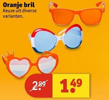 Aanbiedingen Oranje bril - Huismerk - Kruidvat - Geldig van 11/04/2017 tot 23/04/2017 bij Kruidvat