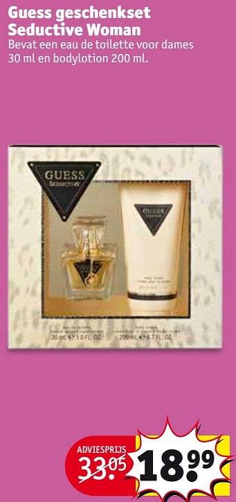 Aanbiedingen Guess geschenkset seductive woman - Guess - Geldig van 18/04/2017 tot 23/04/2017 bij Kruidvat