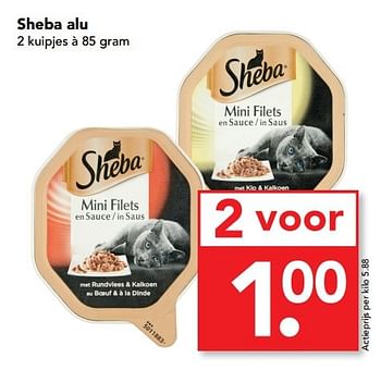 Aanbiedingen Sheba alu - Sheba - Geldig van 16/04/2017 tot 22/04/2017 bij Deen Supermarkten