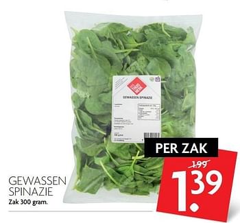 Aanbiedingen Gewassen spinazie - Huismerk - Deka Markt - Geldig van 16/04/2017 tot 22/04/2017 bij Deka Markt