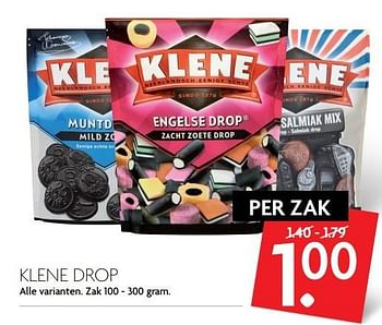 Aanbiedingen Klene drop - Klene - Geldig van 16/04/2017 tot 22/04/2017 bij Deka Markt
