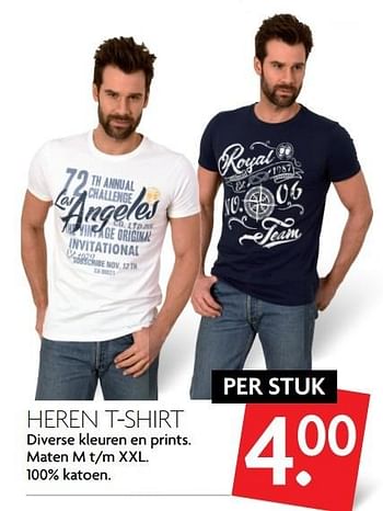 Aanbiedingen Heren t-shirt - Huismerk - Deka Markt - Geldig van 16/04/2017 tot 22/04/2017 bij Deka Markt