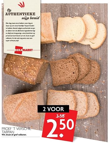 Aanbiedingen Proef `t verschil tarpan - Huismerk - Deka Markt - Geldig van 16/04/2017 tot 22/04/2017 bij Deka Markt