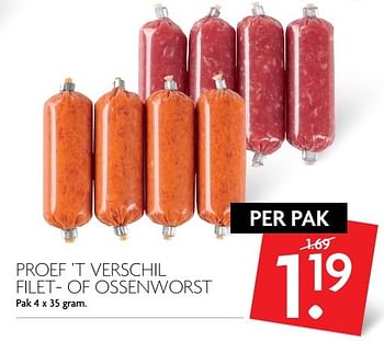 Aanbiedingen Proef `t verschil filet- of ossenworst - Huismerk - Deka Markt - Geldig van 16/04/2017 tot 22/04/2017 bij Deka Markt
