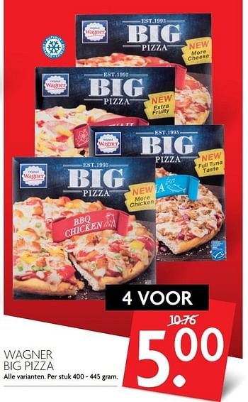 Aanbiedingen Wagner big pizza - Original Wagner - Geldig van 16/04/2017 tot 22/04/2017 bij Deka Markt
