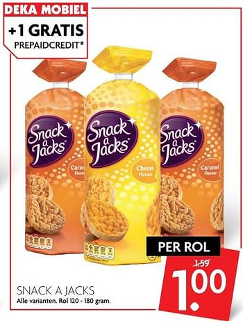 Aanbiedingen Snack a jacks - Snack a Jacks - Geldig van 16/04/2017 tot 22/04/2017 bij Deka Markt