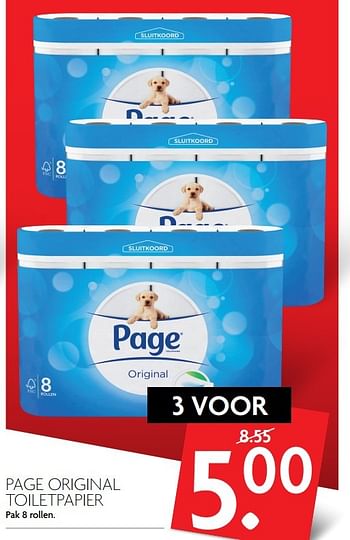 Aanbiedingen Page original toiletpapier - Page - Geldig van 16/04/2017 tot 22/04/2017 bij Deka Markt
