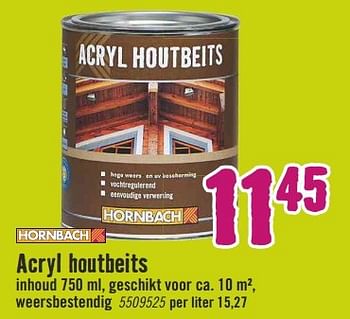 Aanbiedingen Acryl houtbeits - Huismerk Hornbach - Geldig van 10/04/2017 tot 23/04/2017 bij Hornbach