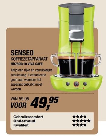 Aanbiedingen Philips senseo koffiezetapparaat hd7825-10 viva cafe - Philips - Geldig van 10/04/2017 tot 23/04/2017 bij Electro World