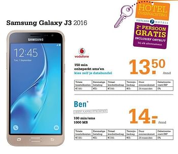 Aanbiedingen Samsung galaxy j3 2016 - Samsung - Geldig van 14/04/2017 tot 30/04/2017 bij Telecombinatie