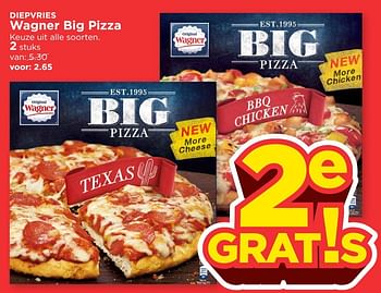 Aanbiedingen Wagner big pizza - Original Wagner - Geldig van 16/04/2017 tot 22/04/2017 bij Vomar