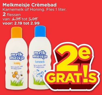 Aanbiedingen Melkmeisje crèmebad - Melkmeisje - Geldig van 16/04/2017 tot 22/04/2017 bij Vomar